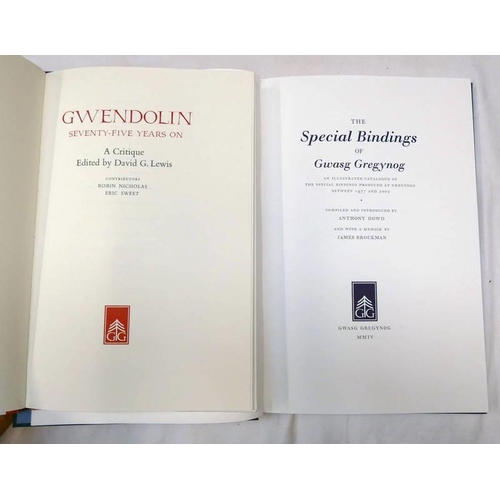 2050 - THE SPECIAL BINDINGS OF GWASG GREGYNOG BY ANTHONY DOWD, LIMITED EDITION NO. 140/215 PRINTED ON MONAD... 