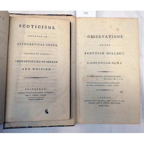 2053 - SCOTICISMS, ARRANGED IN ALPHABETICAL ORDER, DESIGNED TO CORRECT IMPROPRIETIES OF SPEECH AND WRITING,... 