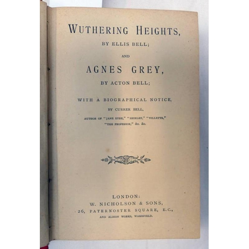 2059 - WUTHERING HEIGHTS BY ELLIS BELL (EMILY BRONTE); AND AGNES GREY BY ACTON BELL (ANNE BRONTE); WITH A B... 