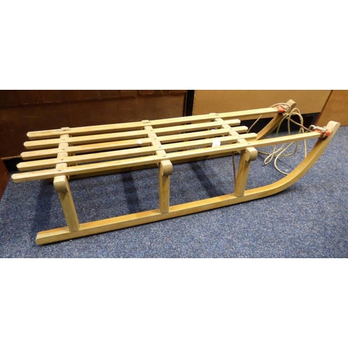 219 - CHILD'S WOODEN SLEDGE