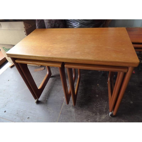 226 - MCINTOSH TEAK NEST OF TABLES, LENGTH 75 X 60 CM