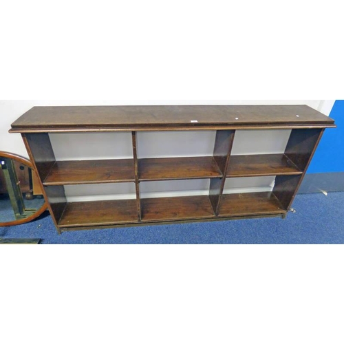 241 - PINE OPEN BOOKCASE, LENGTH 190CM