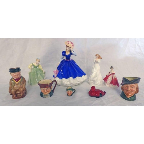 3037 - ROYAL DOULTON FIGURE OF THE YEAR MARY, DOULTON FIGURE SOUTHERN BELLE, THANK YOU & FAIR MAIDEN, 4 ROY... 