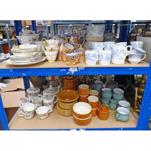 3167 - SELECTION OF VARIOUS PORCELAIN INCLUDING TEA SETS WITH FLORAL DECORATION, DINNERWARE AND OTHERS OVER... 