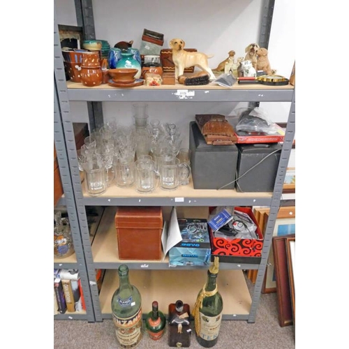 3170 - SELECTION OF VARIOUS ITEMS INCLUDING DECORATIVE ORNAMENTS, WINE GLASSES, SPEAKERS AND OTHERS OVER TH... 