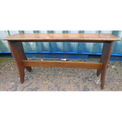 6 - OAK BENCH  LENGTH 127 CM X HEIGHT 68 CM