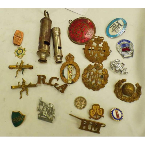 CAP BADGES, ACME WHISTLE, ACME CITY WHISTLE, TAY ROAD BRIDGE ENAMEL ...