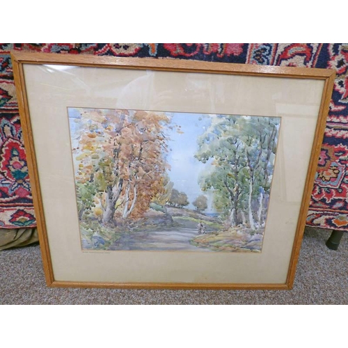 1059 - JACKSON SIMPSON,  ON THE COUNTESSWELLS ROAD,  SIGNED,  FRAMED WATERCOLOUR,  31 X 41 CM