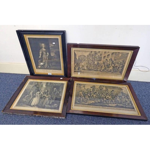 1077 - 4 FRAMED ENGRAVINGS