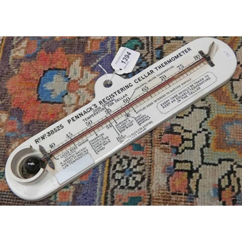PENNACKS REGISTERING WINE CELLAR THERMOMETER 35CM LONG