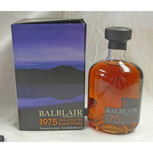 2092 - 1 BOTTLE OF BALBLAIR 32 YEAR OLD SINGLE MALT WHISKY, DISTILLED 1975 - 70 CL, 46% VOL. BOXED