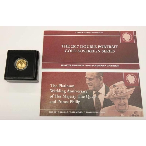 2719 - 2017 TRISTAN DA CUNHA QUARTER SOVEREIGN, BOXED, WITH C.O.A.