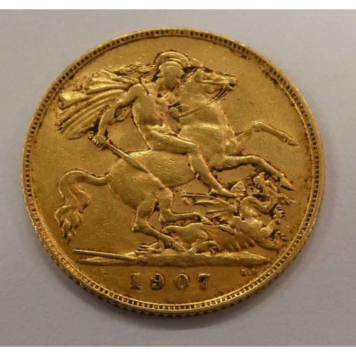 2725 - 1907 EDWARD VII HALF SOVEREIGN