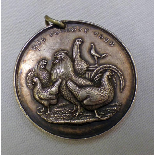 1139 - SILVER POULTRY CLUB MEDAL WON BY S.F. HOBBS AT THE CORN EXCHANGE ROCHESTER FOR BEST EXHIBIT