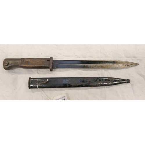 1147 - WW1 MAUSER BAYONET & SCABBARD