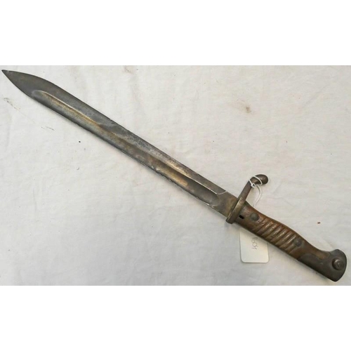 1604 - WW1 GERMAN BUTCHER BAYONET WITH 36.8CM LONG BLADE BY HIRSCHBAUR