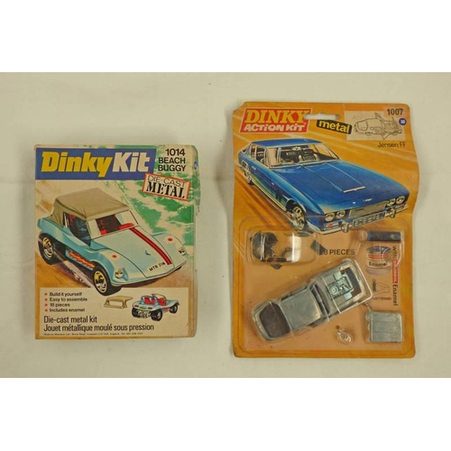 2326 - TWO DINKY TOYS UNMADE DIE-CAST METAL KITS INCLUDING 1014 - BEACH BUGGY TOGETHER WITH 1007 - JENSEN F... 