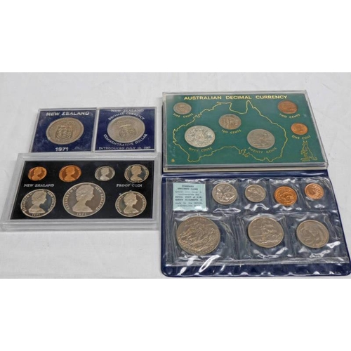 2538 - 1971 NEW ZEALAND 7-COIN PROOF SET IN PLASTIC CASE OF ISSUE, 1967 & 1971 NEW ZEALAND DOLLARS, IN PLAS... 