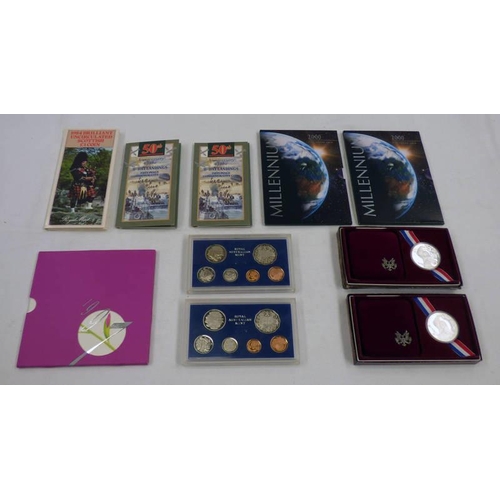 2642 - 2 X 1983 U..S. OLYMPIC SILVER PROOF DOLLAR, BOTH IN CASE OF ISSUE WITH C.O.A, 2 X 1980 ROYAL AUSTRAL... 