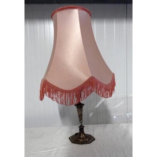 590 - SILVER CANDLESTICK CONVERTED TO TABLE LAMP