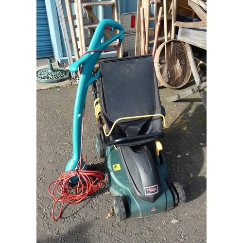 6095 - DOBBIES ELECTRIC LAWN MOWER & BOSCH STRIMMER