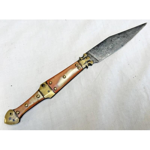 1489 - SPANISH NAVAJA FOLDING KNIFE WITH 10CM LONG BLADE WITH MAKERS NAME