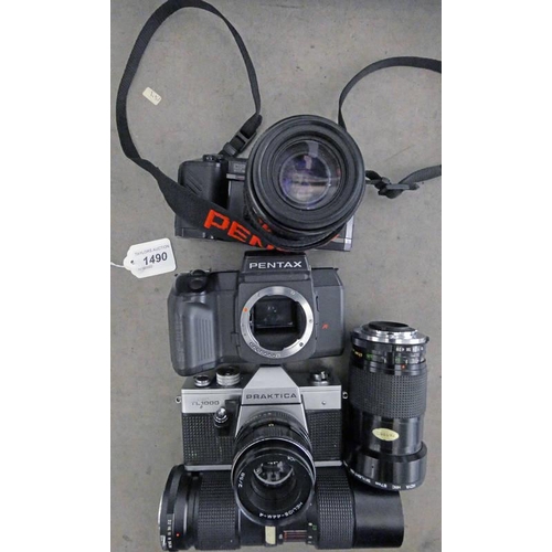 1490 - CHINON CP-7M MULTI-PROGRAM WITH TOKINA AF 1:4-5.6 70-210MM LENS, PENTAX SF10 SLR CAMERA BODY, PENTAC... 