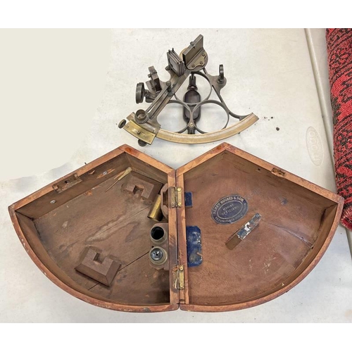 1650 - J BERRY, ABERDEEN SEXTANT IN FITTED WOODEN CASE