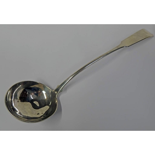 350 - GEORGE IV SCOTTISH SILVER SOUP LADLE, GLASGOW 1824 - 208 G