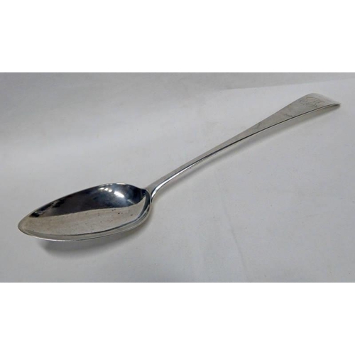 371 - WILLIAM IV SILVER SERVING SPOON BY THOMAS WATSON NEWCASTLE 1833