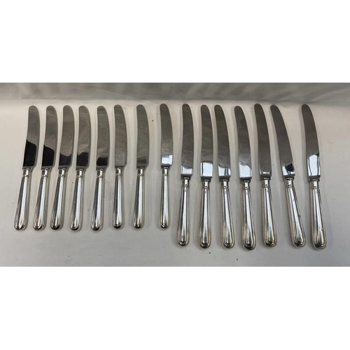 396 - SET OF 8 SILVER HANDLED KNIVES & SET OF 7 SILVER HANDLED KNIVES, SHEFFIELD 1937