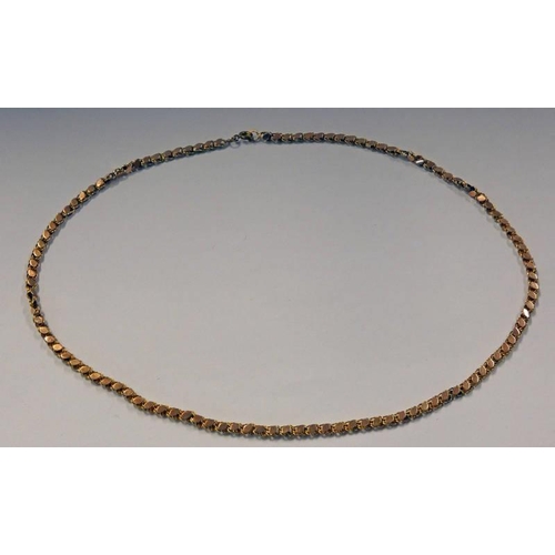 416 - 18CT GOLD FANCY LINK CHAIN NECKLACE - 16.7G