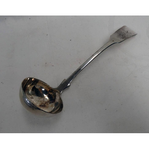 420 - VICTORIAN SCOTTISH SILVER TODDY LADLE, GLASGOW 1854