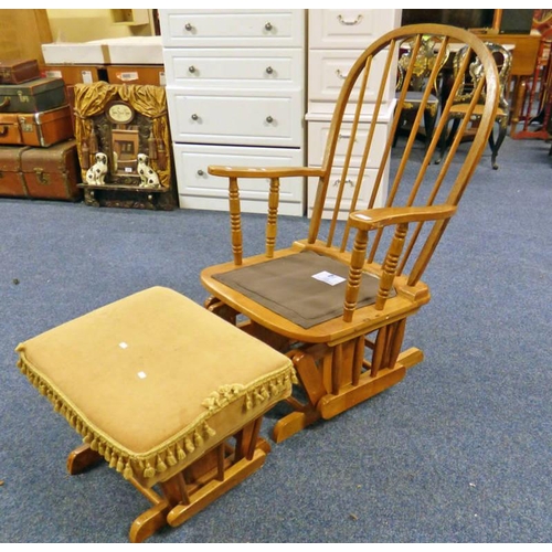 5305 - HSL STICK BACK ROCKING CHAIR AND MATCHING STOOL