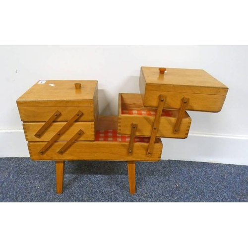 5349 - OAK SEWING BOX.