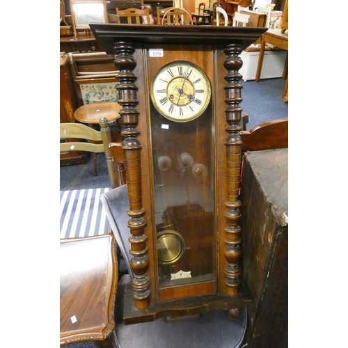 5378 - MAHOGANY CASED WALL CLOCK