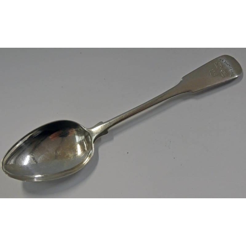 549 - 19TH CENTURY SCOTTISH PROVINCIAL SILVER FIDDLE PATTERN TEASPOON BY POZZI & STEWART OF ELGIN CIRCA 18... 