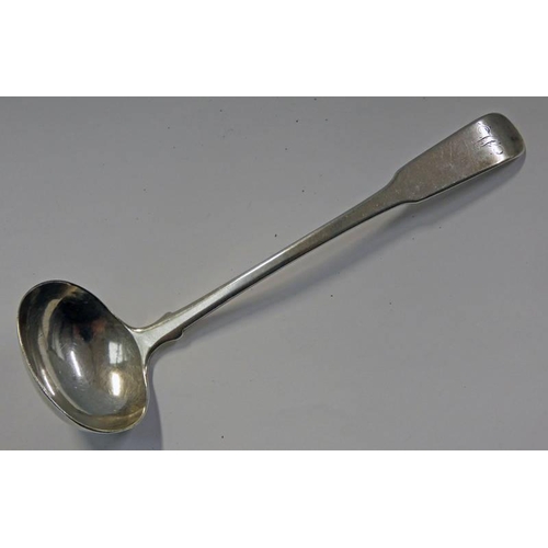 559 - 19TH CENTURY SCOTTISH PROVINCIAL SILVER CREAM LADLE BY JOHN KEITH BANFF CIRCA 1800