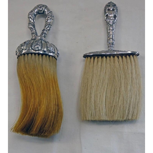 87 - 2 SILVER MOUNTED TABLE BRUSHES