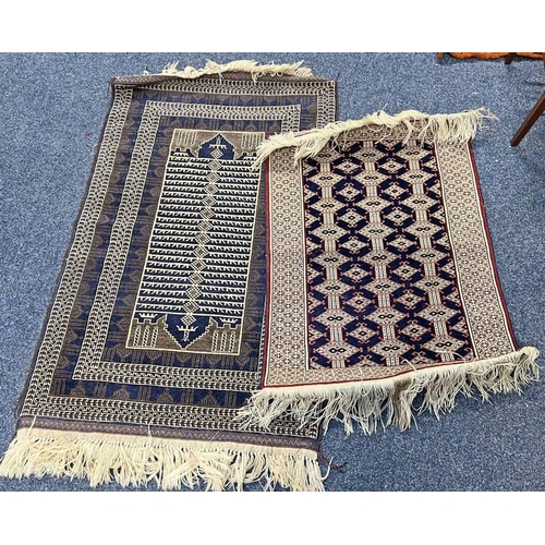 1569 - TWO MIDDLE EASTERN RUGS, LARGEST 135 X 84CM