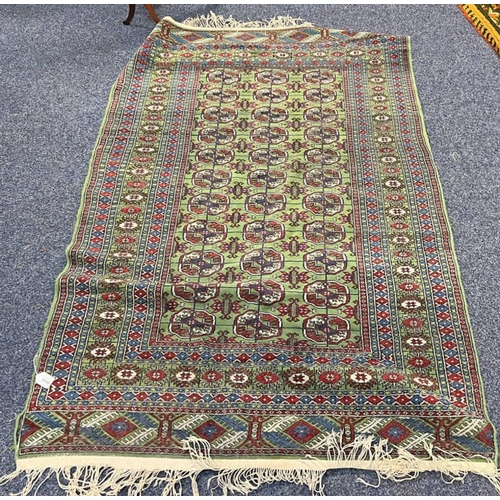 1570 - GREEN MIDDLE EASTERN CARPET 180 X 120CM