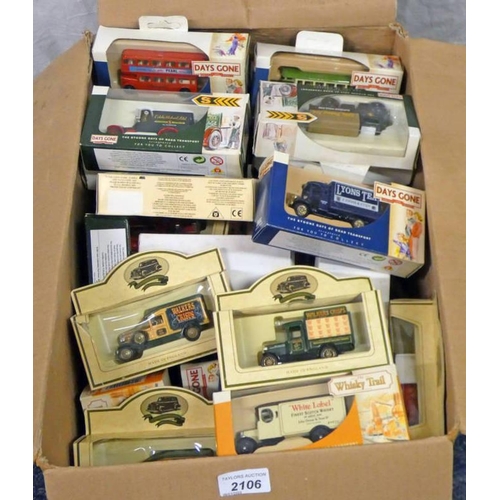 2106 - QUANTITY OF VARIOUS LLEDO MODEL VEHICLES INCLUDING BUSES, CARS & VANS ETC ALL BOXED
