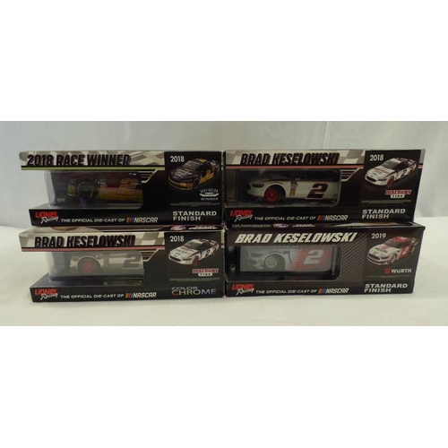 2133 - FOUR LIONEL RACING 1:24 SCALE LIMITED EDITION NASCAR MODEL CARS INCLUDING BRAD KESELOWSKI #2 DISCOUN... 