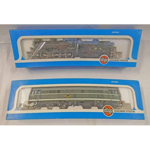 2141 - TWO AIRFIX OO GAUGE LOCOMOTIVES INCLUDING 54122-6 CLASS 4F FOWLER L.M.S. LIVERY TOGETHER WITH 54153-... 