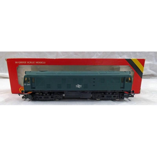 2251 - HORNBY R068 OO GAUGE CLASS 25 BR BLUE 25247 DIESEL LOCOMOTIVE. BOXED