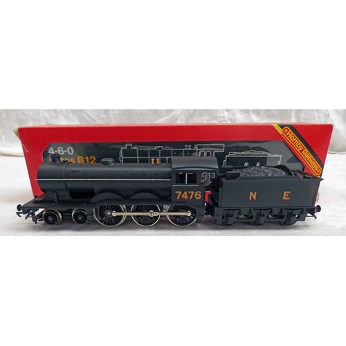 2264 - HORNBY R150 00 GAUGE B12/B13 4-6-0 7476 NE STEAM LOCOMOTIVE & TENDER. BOXED