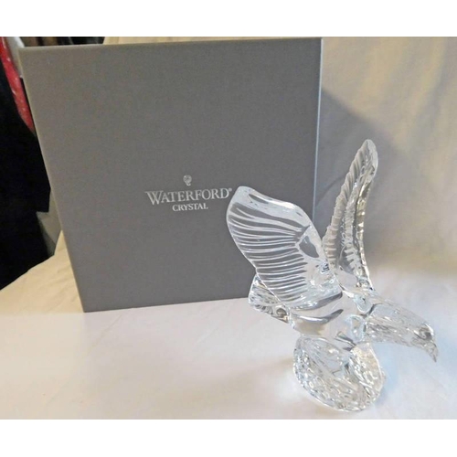 3111 - WATERFORD CRYSTAL EAGLE WITH BOX HEIGHT 18 CM