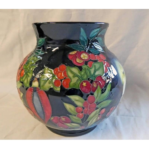 3148 - MOORCROFT VASE SIGNED JC 33 OF 50 2003 DECORATED WITH CANDLES & FLOWERS  15 CMS