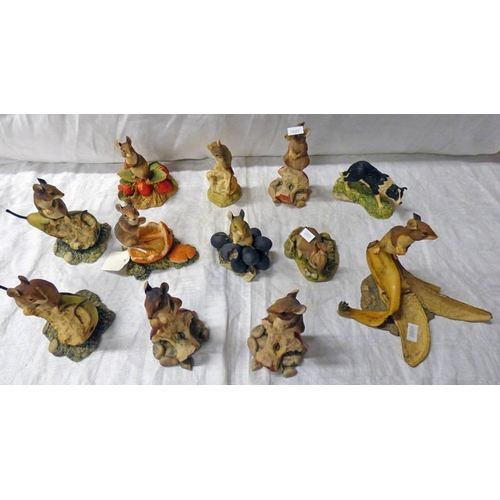 3187 - SELECTION OF BORDER FINE ARTS & TEVIOTDALE FIELD MICE FIGURES AND OTHERS.