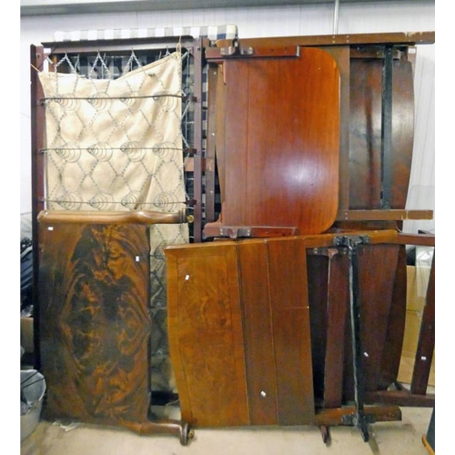 51V - GOOD SELECTION OF EARLY 20TH CENTURY MAHOGANY BED ENDS, SPRING MATTRESSES, ETC